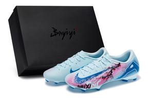 Nike Футбольные бутсы Mercurial Vapor 16, устойчивые к истиранию, унисекс, сине-розовые