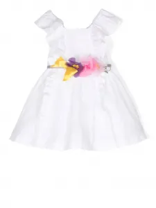 Платье с оборками Monnalisa, белый