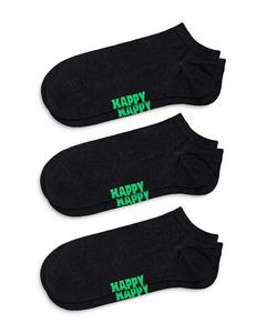 Низкие носки Solid, 3 пары Happy Socks, черный