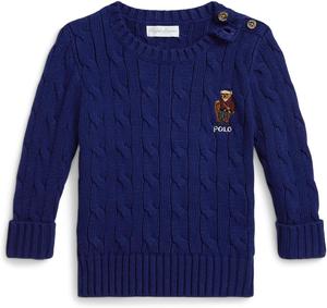 Свитер Polo Ralph Lauren Kids  Polo Bear Cable-Knit Cotton Sweater, Fall Royal