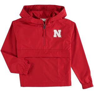 Ветровка Youth scarlet nebraska huskers pack & go quarter-zip Champion