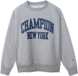 Мужская толстовка Champion TECH WEAVE TERRY с круглым вырезом, длинным рукавом, антибактериальная и антибактериальная, эластичная, теплая, с графическим логотипом, C3-YG002, серый