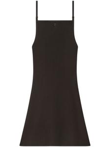 Платье мини в рубчик Courrèges, коричневый