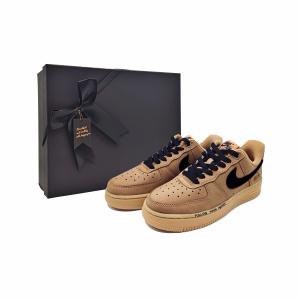Nike Кроссовки Air Force 1 с антискользящим покрытием, износостойкие, низкие, для скейтбординга, унисекс, коричневые