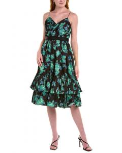 Zac Posen платье для коктейля из тафты, зеленый