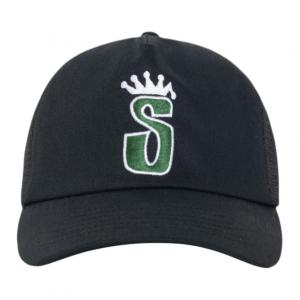 Stussy Низкопрофильная бейсболка с контрастной окантовкой, Black