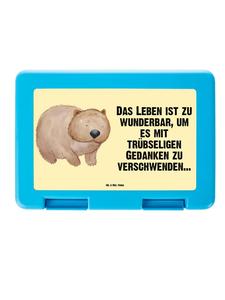 Mr. & Mrs. Panda Коробка для хранения с изображением вомбата и надписью, выполненная в пастельно-желтом цвете