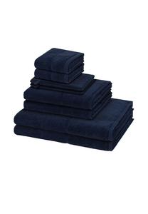 Набор полотенец MöVe Pearl, 8 штук, темно-синий