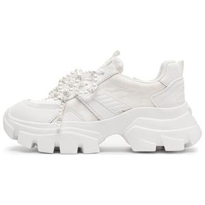 Staccato Женские кроссовки с низким верхом и массивной подошвой, устойчивые к истиранию, увеличивающие рост, бежевые