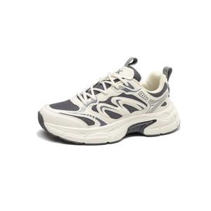 Низкие массивные кроссовки мужские цвета экрю AOKANG, Ecru/Gray