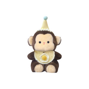 Милый нагрудник Little Monkey Dolls Плюшевая кукла высотой 20 см PUDOWRABBIT, желтый birthday hooded egg bib with monkey design