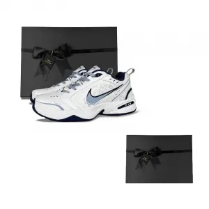 Nike Air Monarch 4 нескользящие низкие массивные кроссовки unisex blue white