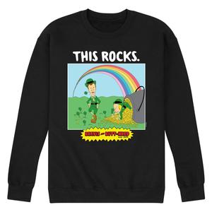 Мужской свитшот ко Дню Святого Патрика с Бивисом и Баттхедом Licensed Character