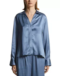 Атласная блузка Peserico, синий