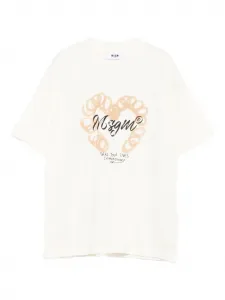 Футболка с логотипом MSGM Kids, нейтральный