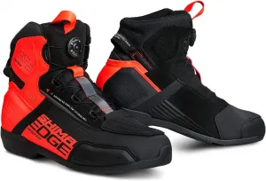 Мотоциклетные ботинки SHIMA Edge Vented для мужчин – усиленные ботинки для езды по дорогам общего пользования с системой застежки ATOP, поддержкой лодыжки, нескользящей подошвой и протектором для переключения передач (красные, размер 44), Red