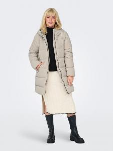 Стеганое пальто бежевого цвета ONLY