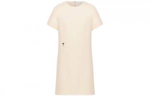 Платье с короткими рукавами женское бежевое Dior