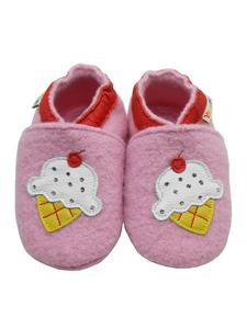 Yalion Розовые шерстяные кроссовки для ползания "Мороженое"