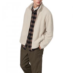 UNIQLO Пальто с бархатной текстурой Unisex Светло-бежевый