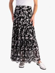 Геометрическая плиссированная макси-юбка chesca, Black/White
