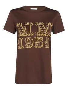 Футболка с графическим принтом MAX MARA, коричневый