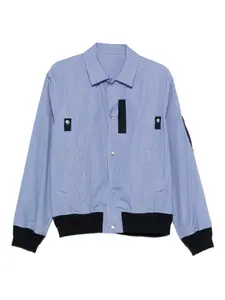 Бомбер со вставками SACAI, синий