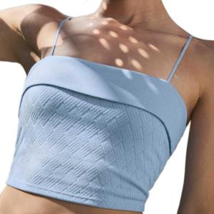 Бра-топ спортивный с двойной поддержкой для женщин Alo Yoga, синий