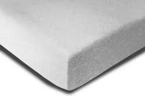 Простыня на резинке 180-200x200 см, зимняя, пушистая, белая, мягкая, теплая One-Home