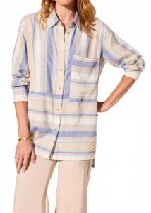 Блузка с длинным рукавом и пуговицами спереди, блузка-Oasis Tribal, Blouse-Oasis