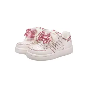 Alxnan Низкие женские скейтерские кроссовки бежево-красные, цвет Beige Red