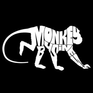 Monkey Business - мужская футболка с рисунком Word Art LA Pop Art, серый