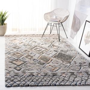 SAFAVIEH Casablanca коллекция декоративный ковер, 122 x 183 см, Grey & Olive, ручной работы марокканский бохо племенной Wool, идеально для помещений с высокой проходимостью в прихожей, гостиной, спальне (CSB618X)