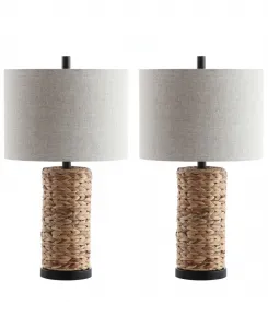 Настольная светодиодная лампа Elicia 64 см, "морская трава" - комплект из 2 штук Jonathan Y, натуральный