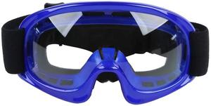 Шлем SLMOTO Flame с очками и перчатками, синий / серый