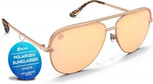 Солнцезащитные очки Blenders Eyewear Shadow – поляризованные – современный стиль «авиатор», металлическая оправа – 100% защита от УФ-излучения – для мужчин и женщин, Flirt Wagon