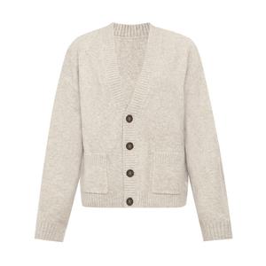 Кардиган вязаный Deep Breath с длинными рукавами и карманами, оливково-зеленый