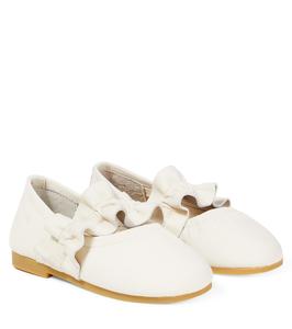 Балетки Iffie из тисненой кожи Donsje, Cream Sheep Leather