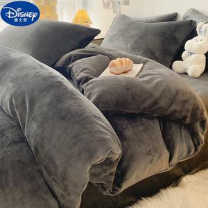 Disney Пододеяльник 200х230 см из двойного молочного велюра, серый, двусторонний флис