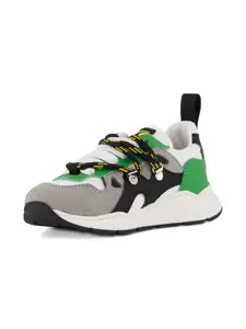 Кроссовки с панелями в виде кленового листа DSQUARED2 KIDS, зеленый