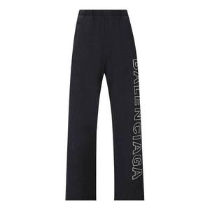 Брюки outline baggy sweatpants 'black faded' Balenciaga, черный