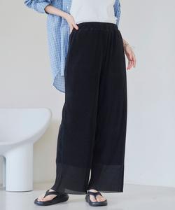 Прозрачные плиссированные широкие брюки Coen, цвет Black