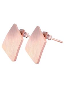 Adeliás Женские серьги - серьги-гвоздики из нержавеющей стали в золотом исполнении