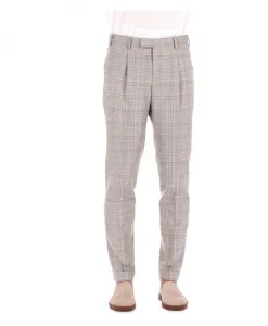 Серые шерстяные брюки "Принц Уэльский" Pt Torino, серый