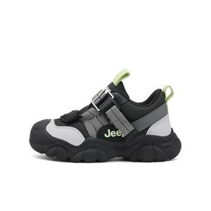 Износостойкие низкие детские повседневные кроссовки Black Gray Kids' Jeep