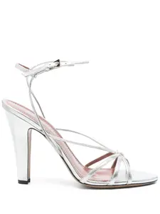 Босоножки на каблуке Paris Texas, серебяный