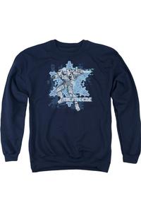 Толстовка Batman Mr Freeze для взрослых с круглым вырезом Gildan, темно-синий