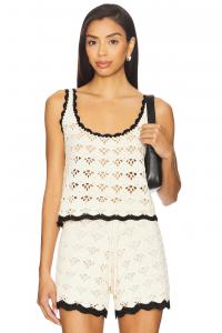 Топ-танк Rhiannon крючком Zimmermann, cream & black