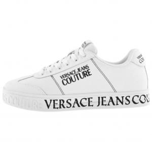 Versace Jeans Couture Низкие мужские скейтбордистские кроссовки белого цвета