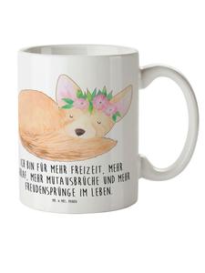 Детская кружка с изображением пустынной лисы, цветов и белой надписи Mr. & Mrs. Panda